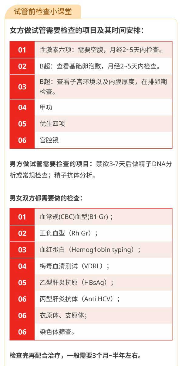 试管婴儿前期检查